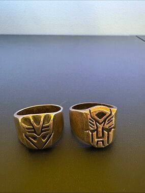 Men's Transformer Autobot & Decepticon Ring Set